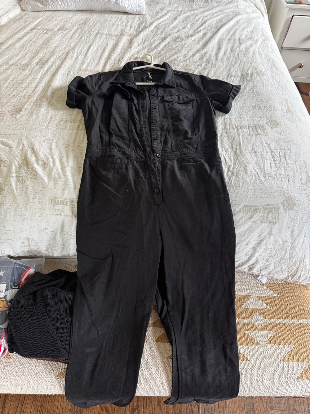 Young Fabulous & Broke Black Short-Sleeve Utility Jumpsuit